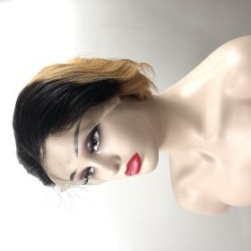 Wave Head Non-toxic Wig, Short Straight Hair, Human Hair Without Glue, 13x4 HD Lace, Front Hair, Front Brown Wave Head Wig.