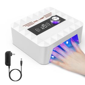 1Pc 120W Cordless UV Nail Lamp Rechargeable Gel Curing Lamp Gel Polish Light Nail Dryer With LED Display 1S To 120S Timer Settings 30 LED Beads For Sa