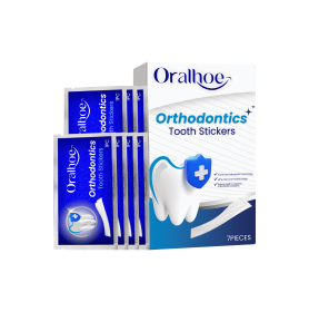 Oralhoe Orthodontic Stickers Stains Yellow Dirt Clean Teeth Fresh Care Portable Stickers