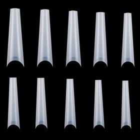 500Pcs False Nail Tips C Curve Half Cover French Nails Extra Long Fake