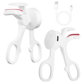 2Pcs Heated Eyelash Curler Electric USB Rechargeable Eyelash Curler Anti Burn Compact With Comb Heat Up Fast Within 8S For All Eye Shapes For Women Ma