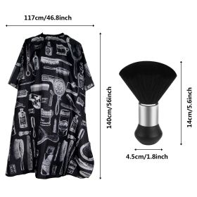 Hair Cutting Barber Cape With Neck Duster Brush Barber Brush Neck Strips Hair Combs Hair Clips, Professional Barber Accessories Cleaning Supplies For