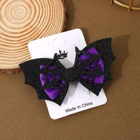 Halloween Barrettes Ghost Festival Party Festival Atmosphere Decor (Option: M3 Purple 2-Free Size)