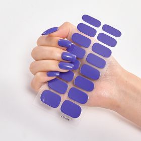 Pure Color 16 Nail Stickers (Option: CS0026-2PCS)