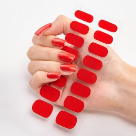 Pure Color 16 Nail Stickers (Option: CS0011-3PCS)