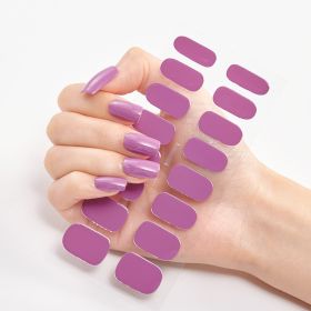 Pure Color 16 Nail Stickers (Option: CS0017-2PCS)