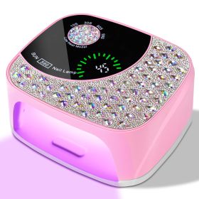 Professional UV LED Nail Lamp For Gel Nails, Cordless Nail Lamp Rechargeable Nail Dryer For Gel Polish, UV Curing Light With 4 Timer & Automatic Senso (Color: Pink)
