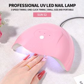LED Nail Lamp, Nail Dryer Gel Nail Polish Curing LED UV Light With 4 Timers Automatic Sensor LCD Display Professional Nail Art Tools Accessories For F (Option: SUN s2)