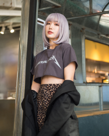 Self-pickup Medium-length Straight Hair Fully Machined Bangs Wig 14 Inches Natural Black Heat-resistant Fiber High Temperature Silk Wig Dyeable And Pe (Option: SUE16SLVPURPLE)