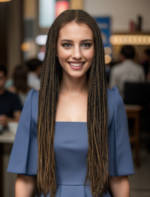 30 Inch Braided Wigs For Black Women Full Lace Front Box Braided Wig KnotlessBraided Wigs Lightweight Braids Synthetic Lace Front Wig Black Plus Light (Option: 1038T30)