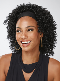 Self-pickup Especially Yours Curly Headband Wig Shoulder-Length Layers Of Natural Spiral Curls With Full, Bouncy Volume, Comfy Stretch Band Runway Sha (Option: 1B)