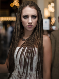 30 Inch Braided Wigs For Black Women Full Lace Front Box Braided Wig KnotlessBraided Wigs Lightweight Braids Synthetic Lace Front Wig Black Plus Light (Option: 1038T27)