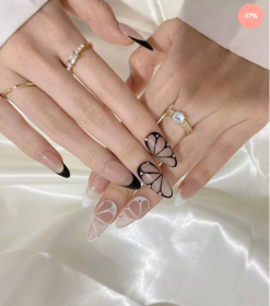 Monochrome Butterfly French (Option: S)