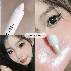 Flash Pearl Eyeshadow Pencil Waterproof Fine Flash Eye Highlighter Lasting Silkworm Eyeliner White Silver Brightening Pen Makeup (Color: A2)