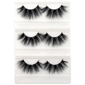 Visofree Eyelashes Mink Eyelashes Criss-cross Strands Cruelty Free 3D 25mm Lashes Mink Lashes Soft Dramatic Eyelashes E80 Makeup (Color: 3pairs E64 no box)