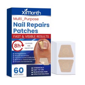 Nail Repair Patches Toenail Fungus Patch Sticky Toenail Care Nail Ingrown Correction Sticker Paronychia Nail Treatment Patch (Color: 60pcs Boxed)