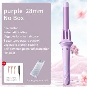 Automatic Hair Curler 28mm/32mm Large Wave Curling Iron Anion Fast Heating Professional Styling Curlers Curling Wand Hair Waver (Color: purple-28mm no box, Plug Type: AU)