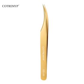 Precision Tweezers For Lashes DIY Eyelash Extension Applicator Tools Stainless Steel Hair Removal tweezer professional makeup (Color: CO-03)