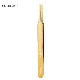 Precision Tweezers For Lashes DIY Eyelash Extension Applicator Tools Stainless Steel Hair Removal tweezer professional makeup (Color: CO-06)