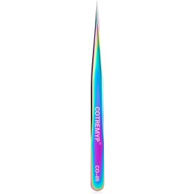 Precision Tweezers For Lashes DIY Eyelash Extension Applicator Tools Stainless Steel Hair Removal tweezer professional makeup (Color: style 2 CO-05)