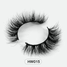 Dropshipping Wholesale Natural Wispy 3d Mink False Lashes Makeup Mink Fake Eyelashes With Soft Band Make-up For Women (Color: HW015)