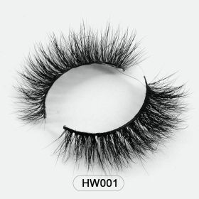 Dropshipping Wholesale Natural Wispy 3d Mink False Lashes Makeup Mink Fake Eyelashes With Soft Band Make-up For Women (Color: HW001)