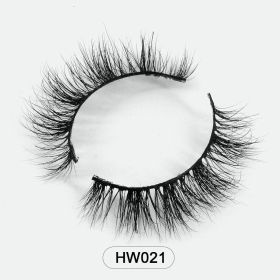 Dropshipping Wholesale Natural Wispy 3d Mink False Lashes Makeup Mink Fake Eyelashes With Soft Band Make-up For Women (Color: HW021)