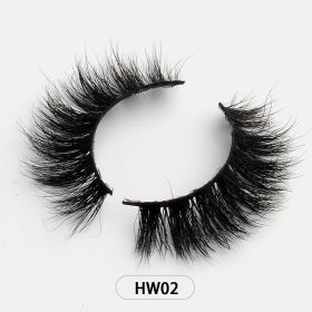 Dropshipping Wholesale Natural Wispy 3d Mink False Lashes Makeup Mink Fake Eyelashes With Soft Band Make-up For Women (Color: HW02)
