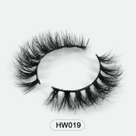 Dropshipping Wholesale Natural Wispy 3d Mink False Lashes Makeup Mink Fake Eyelashes With Soft Band Make-up For Women (Color: HW019)