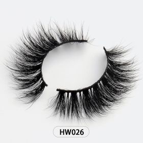 Dropshipping Wholesale Natural Wispy 3d Mink False Lashes Makeup Mink Fake Eyelashes With Soft Band Make-up For Women (Color: HW026)