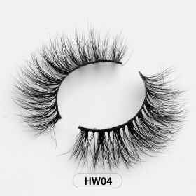 Dropshipping Wholesale Natural Wispy 3d Mink False Lashes Makeup Mink Fake Eyelashes With Soft Band Make-up For Women (Color: HW04)
