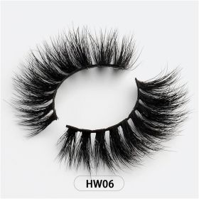 Dropshipping Wholesale Natural Wispy 3d Mink False Lashes Makeup Mink Fake Eyelashes With Soft Band Make-up For Women (Color: HW06)