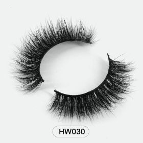 Dropshipping Wholesale Natural Wispy 3d Mink False Lashes Makeup Mink Fake Eyelashes With Soft Band Make-up For Women (Color: HW030)