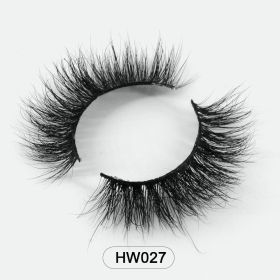 Dropshipping Wholesale Natural Wispy 3d Mink False Lashes Makeup Mink Fake Eyelashes With Soft Band Make-up For Women (Color: HW027)