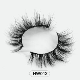 Dropshipping Wholesale Natural Wispy 3d Mink False Lashes Makeup Mink Fake Eyelashes With Soft Band Make-up For Women (Color: HW012)