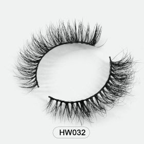 Dropshipping Wholesale Natural Wispy 3d Mink False Lashes Makeup Mink Fake Eyelashes With Soft Band Make-up For Women (Color: HW032)