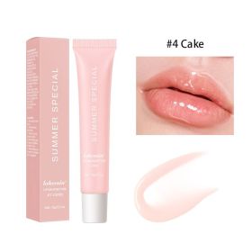Summer Lip Balm Moisturizing Mirror Lip Gloss Lip Vanilla Mint Iced Coffee Cake Smell Lipstick Transparent Lip Oil Makeup (Color: 04)
