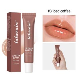 Summer Lip Balm Moisturizing Mirror Lip Gloss Lip Vanilla Mint Iced Coffee Cake Smell Lipstick Transparent Lip Oil Makeup (Color: 3 Iced coffee)