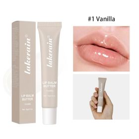 Summer Lip Balm Moisturizing Mirror Lip Gloss Lip Vanilla Mint Iced Coffee Cake Smell Lipstick Transparent Lip Oil Makeup (Color: 1 Vanilla)