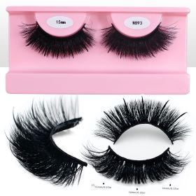 REDSIREN Faux Mink Lash Spikes Wispy Thick Natural Full Strip Lashes New Makeup Fluffy Mink Eyelashes (Color: 15mm N893)