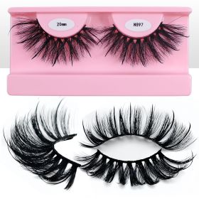 REDSIREN Faux Mink Lash Spikes Wispy Thick Natural Full Strip Lashes New Makeup Fluffy Mink Eyelashes (Color: 20mm N897)