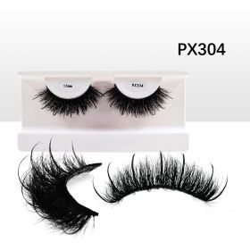 New Spike Real Mink Lashes High Quality 16mm 18mm 20mm 25mm Volume Fluffy Wispy Strip Lashes Suppliers Wholesale Mink Eyelashes (Color: PX304 16mm)