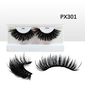 New Spike Real Mink Lashes High Quality 16mm 18mm 20mm 25mm Volume Fluffy Wispy Strip Lashes Suppliers Wholesale Mink Eyelashes (Color: PX301 25mm)
