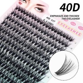 280 PCS Individual Lashes Cluster DIY Lash Clusters 10D 20D 30D 40D D Curl 9-16mm Cluster Lashes DIY Individual Eyelashes Lashes (Color: 40D 0.07 Thickness, Curl, Length: C, 12mm)