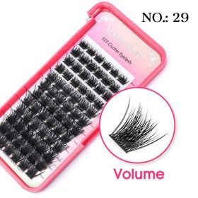 MASSCAKU DIY Cluster Eyelash Extension Segmented False Bundles Eyelashes 72Volume Natural Russian Faux Mink Makeup Lashes (Color: 29, Curl, Thickness, Length: D, 0.07mm, MIX)