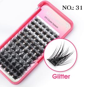 MASSCAKU DIY Cluster Eyelash Extension Segmented False Bundles Eyelashes 72Volume Natural Russian Faux Mink Makeup Lashes (Color: 31, Curl, Thickness, Length: D+, 0.07mm, MIX)