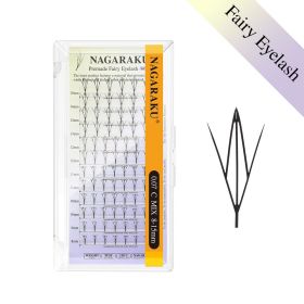 NAGARAKU Premade Spire Fairy Wings Eyelash Anime Effect Soft Plume Fluttering Eyelash Extensions Comic (Color: Fairy Eyelash, Curl, Thickness, Length: D, 0.07mm, 10mm)