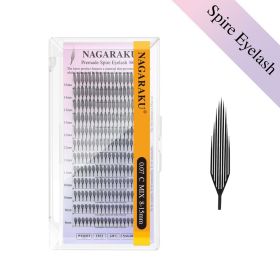 NAGARAKU Premade Spire Fairy Wings Eyelash Anime Effect Soft Plume Fluttering Eyelash Extensions Comic (Color: Spire Eyelash, Curl, Thickness, Length: D, 0.07mm, 8mm)
