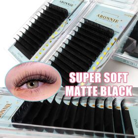 Abonnie Matte Black Volume Cashmere Lashes C CC D Individual Eyelash Extensions Makeup Cilios (Thickness, Length: 0.07mm, 10mm, Curl: D)