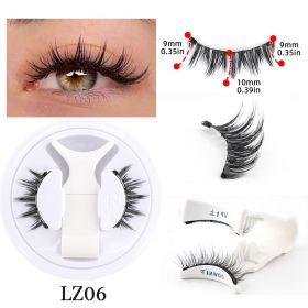 SHIDISHANGPIN New 1 Pair Magnetic Eyelashes Reusable Faux Cils Soft False Eyelash Curly Mink Lashes Makeup Magnetic Tweezers Set (Color: 1 Pair LZ06)